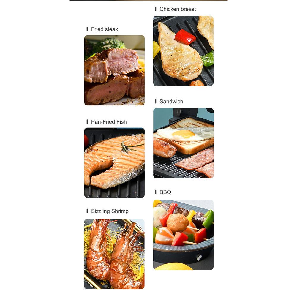 1000W High Power Electric Sandwich Maker Double Side Heating Grill Maker Kitchen Anti-stick Plate Breakfast Machine