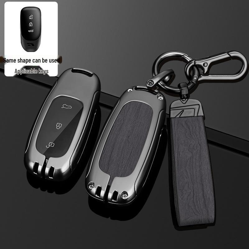 L9/L8/L7MAX Schlüsselhülle: Premium Metallschale, Ein-Schnallen-Schutz für Herren-Autoschlüssel
