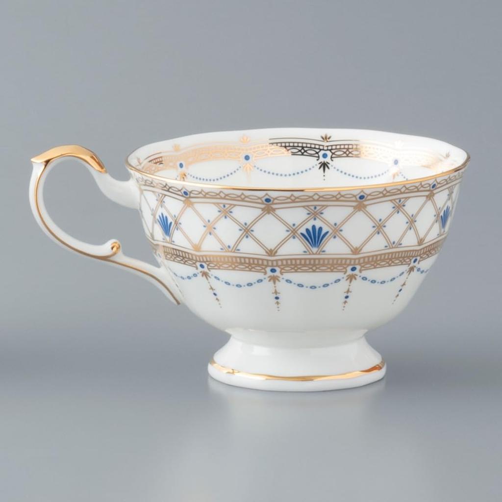 Narumi Prima Donna Gold Tea and Coffee Cup & Saucer Set, 210cc, 2 Pairs