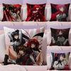 HHigh School DDxD Anime Cushion Cover Natural Linen Pillow Case DoubleSided Print Decorative Sofa Pillowcase Home Decor Gift