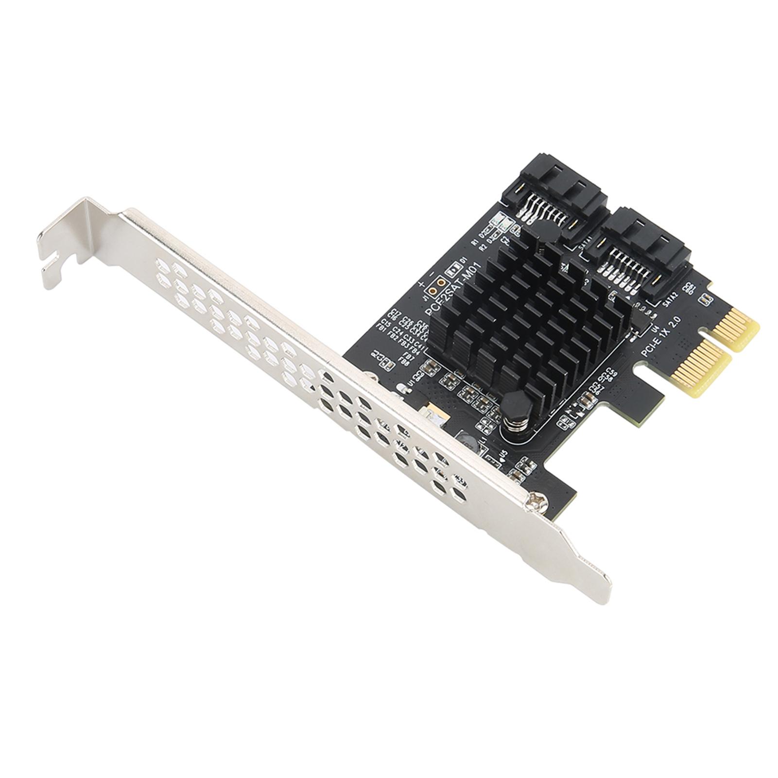 

PCIE to 2Port SATA 3.0 Expansion Card PCI Express SATA Adapter Support AHCI1.0 IDE Mode