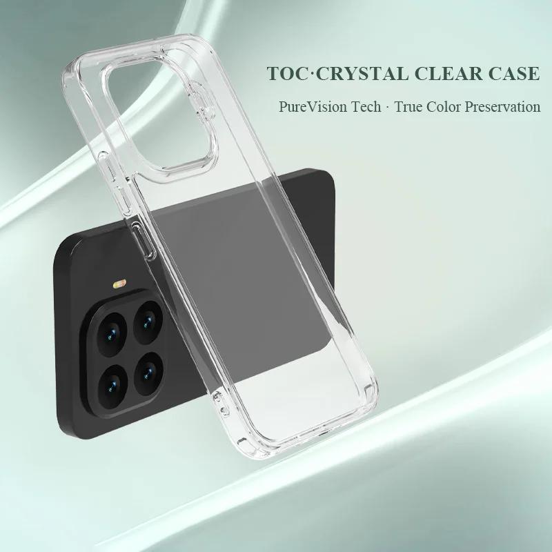 LR Toc For Xiaomi 15T Pro Case LR Toc Crystal Clear Case Soft TPU + Acrylic Back Panel Ultra-thin 360 Back Cover Protection