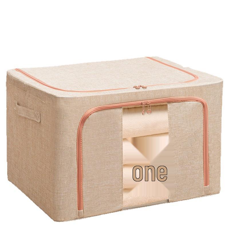 Foldable Steel Frame Multipurpose Quilt and Clothes Organizer with Transparent Window