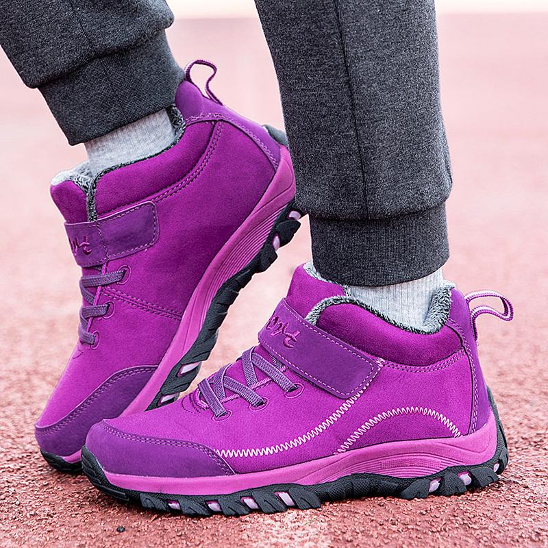 Zimní sněhule pro muže zahřejí Bavlněné boty Outdoorové turistické boty Plyšové teplé vysoké kotníkové boty Mužské tenisky