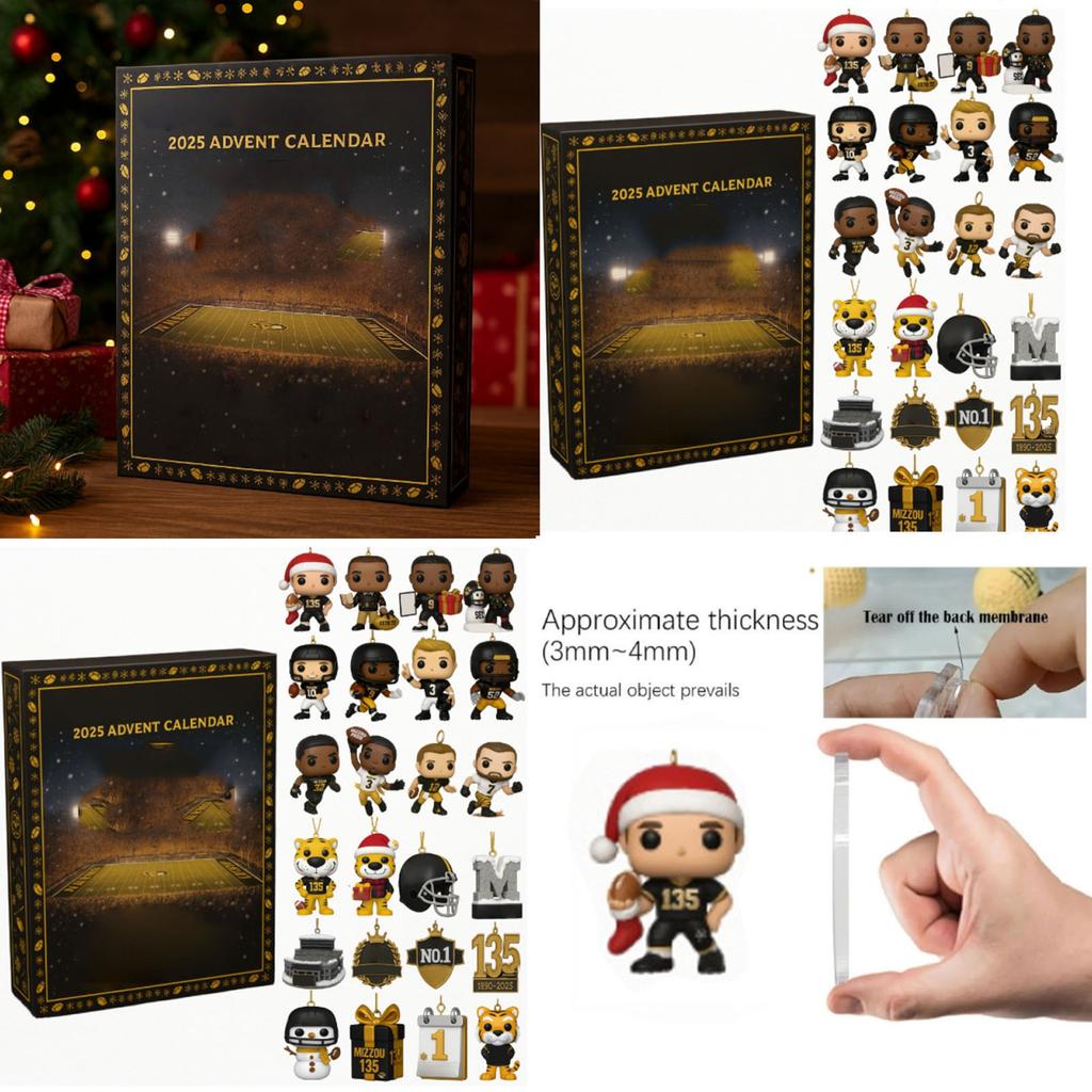 Adventní kalendář obsahuje 24 vánočních ozdob. Kalendář příjezdu Vánoce odpočítávání