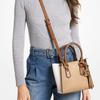 Michael Kors MK Kris Logo a Lettera Vintage Blocco di Colore Elegante Borsa a Mano in Pelle da Pendolare Borsa a Spalla a Tracolla Piccole Borse da Donna 30F1G2KS1T-CAMEL-COMBO
