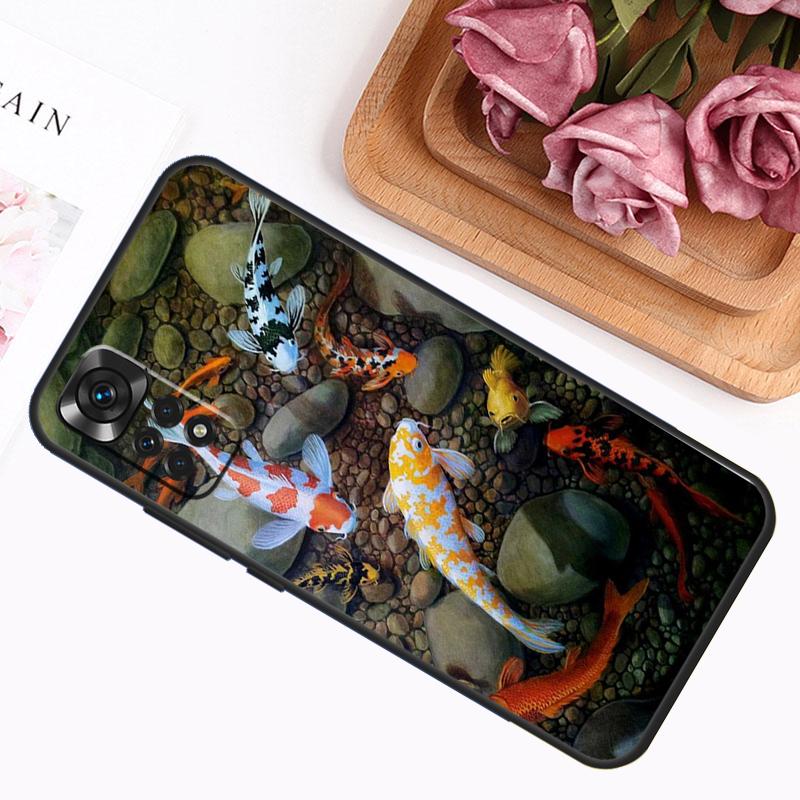 Koi Fish Carp Case For Xiaomi Redmi Note 13 Pro 14 12 11 9 10 9S 10S 11S 12S Redmi 12C 13C 14C 10C Cover