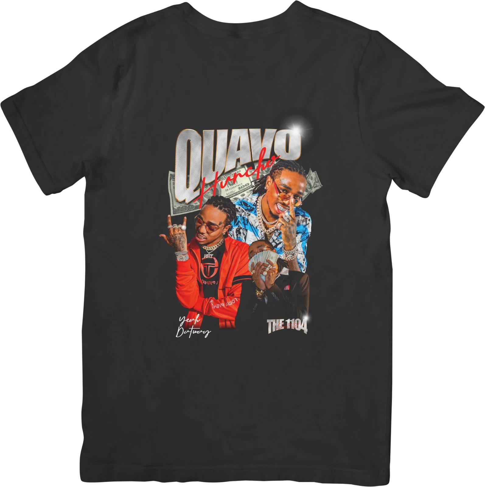 

Quavo Rapper Music Unisex Fit for Men & Women Quality Cotton T-Shirt Black 3XL