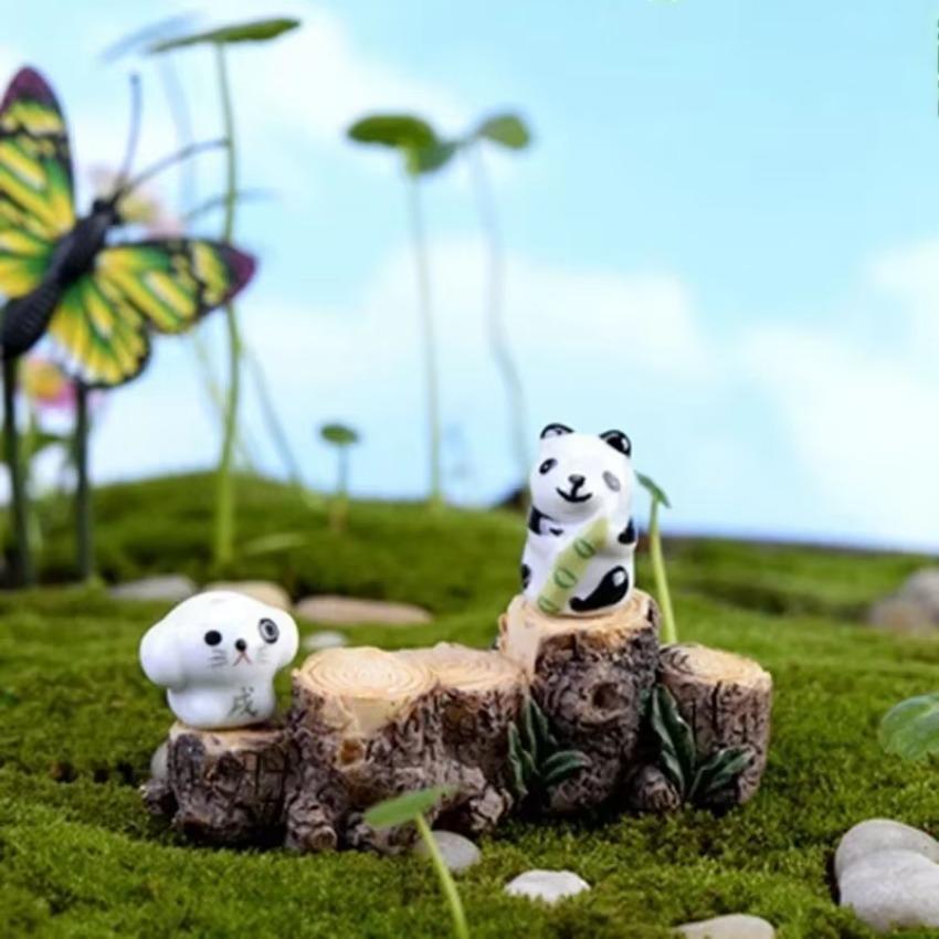 1 Pcs Tree Stump Bridge Model Mini Resin Fairy Garden Miniatures DIY Doll House Terrarium Succulents Micro Landscape Decoration