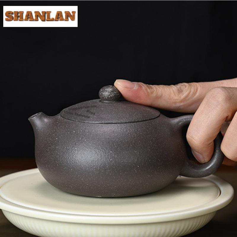 250ml Traditional Yixing Purple Clay Teapots Handmade Xishi Pot Raw Ore Sand Green Section Mud Kettle Zisha Tea Set Supplies