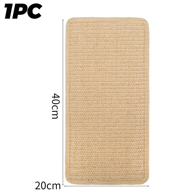 

1/4PCS Cat Scratcher Mats Natural Sisal Anti-slip Cat Scratching Pads Furniture Carpet Wall Protector Pads with Textured Surface