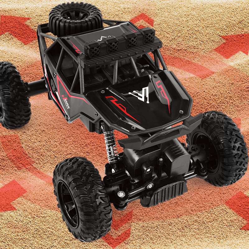 Alloy RC Crawler High Speed 4WD Off-Road Toy Car 1:16 Electric Remote Control Truck 2.4G Anti-Interference with 2 Batteries Gift