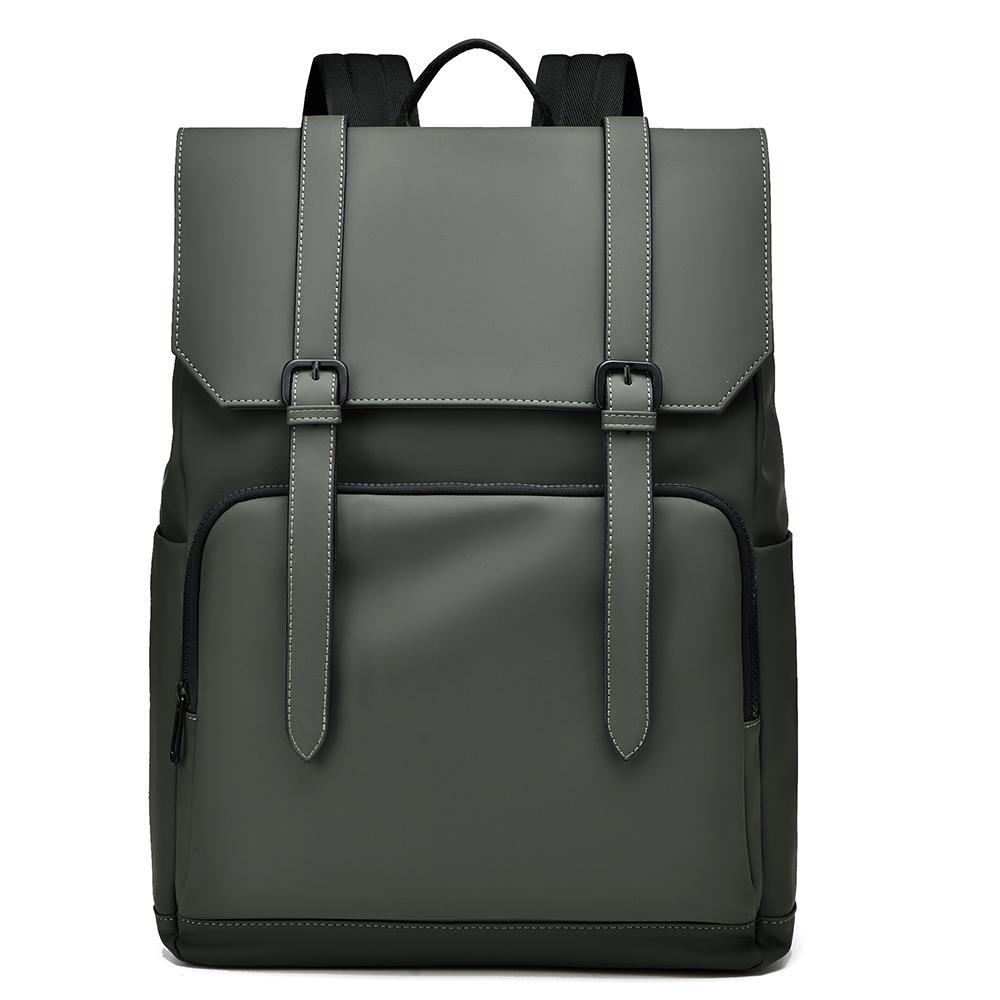 Large Capacity Commuter Backpack Men's Business Solid Color Backpack