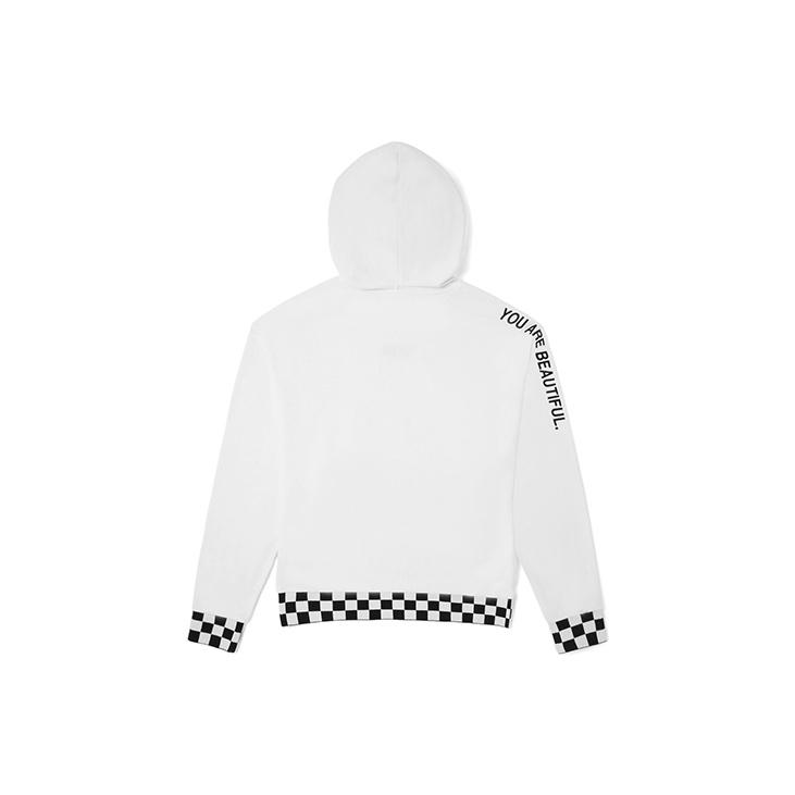 Vans Sport Plaid Casual Hoodie Women hoodies White VN0A5DRBZU6