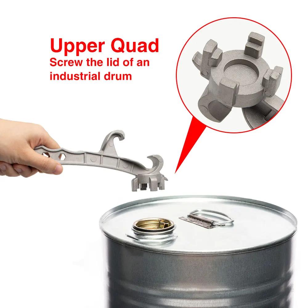 Deckelöffner aus Aluminiumlegierung multifunktional Öffnen Eimer Schraubenschlüssel Plastikeimer Hebeldeckel arbeitssparend Wartung Handwerkzeug