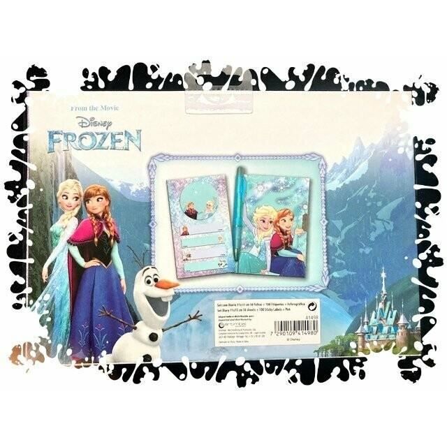 Coffret Journal Intime - Disney - Reine des Neiges - 11x15 cm - 56 Feuilles - Stylo Inclus