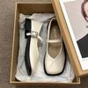 French Small Leather Shoes Women's 2025 New Autumn with Skirt Mary Jane Women's Shoes Evening Flat-bottomed Love Shallow Mouth Single Shoes