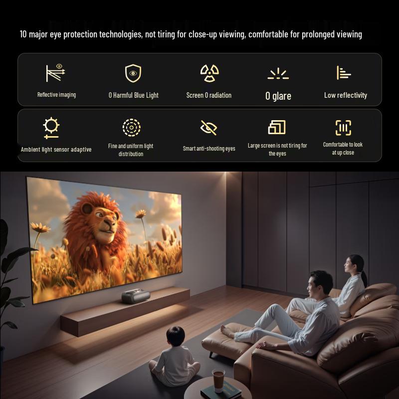 

JMGO O2 Pro 4K Ultra-Short Throw Tri-Color Laser Home Theater Projector (CN version) Projector Unit + Gain Screen