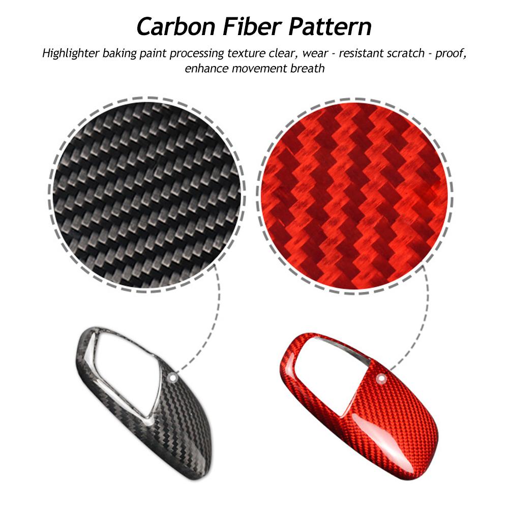 Car Gear Head Decorative Shell Cover Carbon Fiber Pattern For Dodge Challenger Charger SRT 2015 2016 2017 2018 2019 2020 2021