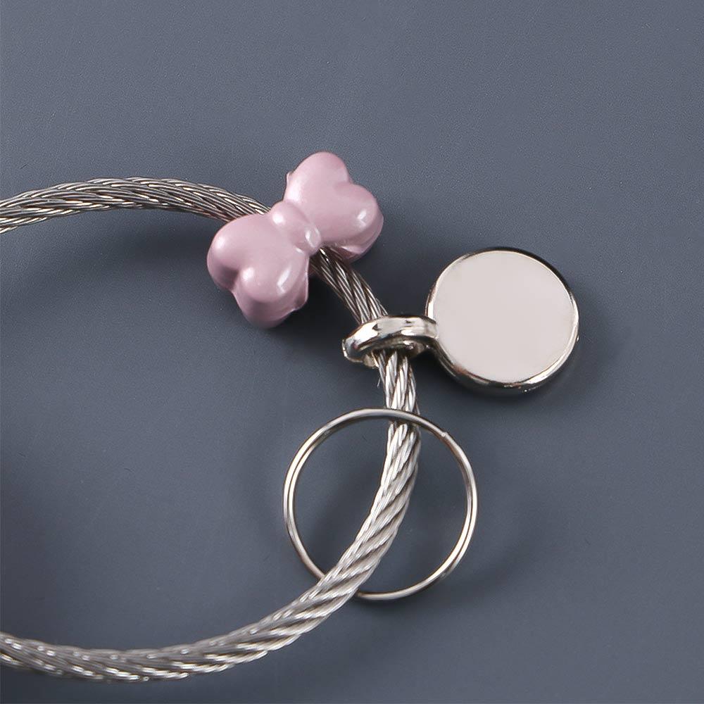 Cartoon Good Luck Wire Ring Lovers Lanyard Couple Keychain Kiss Elephant Pendant Bag Ornaments