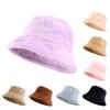 Simple and Versatile Autumn and Winter Imitation Rabbit Fur Basin Hat, Sun Hat, Outdoor Warm Bucket Hat JDPM-