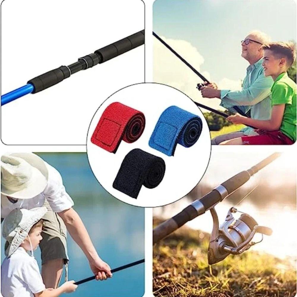 Outdoor Fishing Rod Tie Holders Straps Fishing Tools Accessory Loop Cable Cord Ties Belt