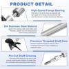 uxcell RC Boat Drive Shaft W Propeller and Coupling Joint Assembly Kit, L100mm Shaft, L50mm Sleeve, D55mm Four Propeller, Fits 5mm Motor Shaft