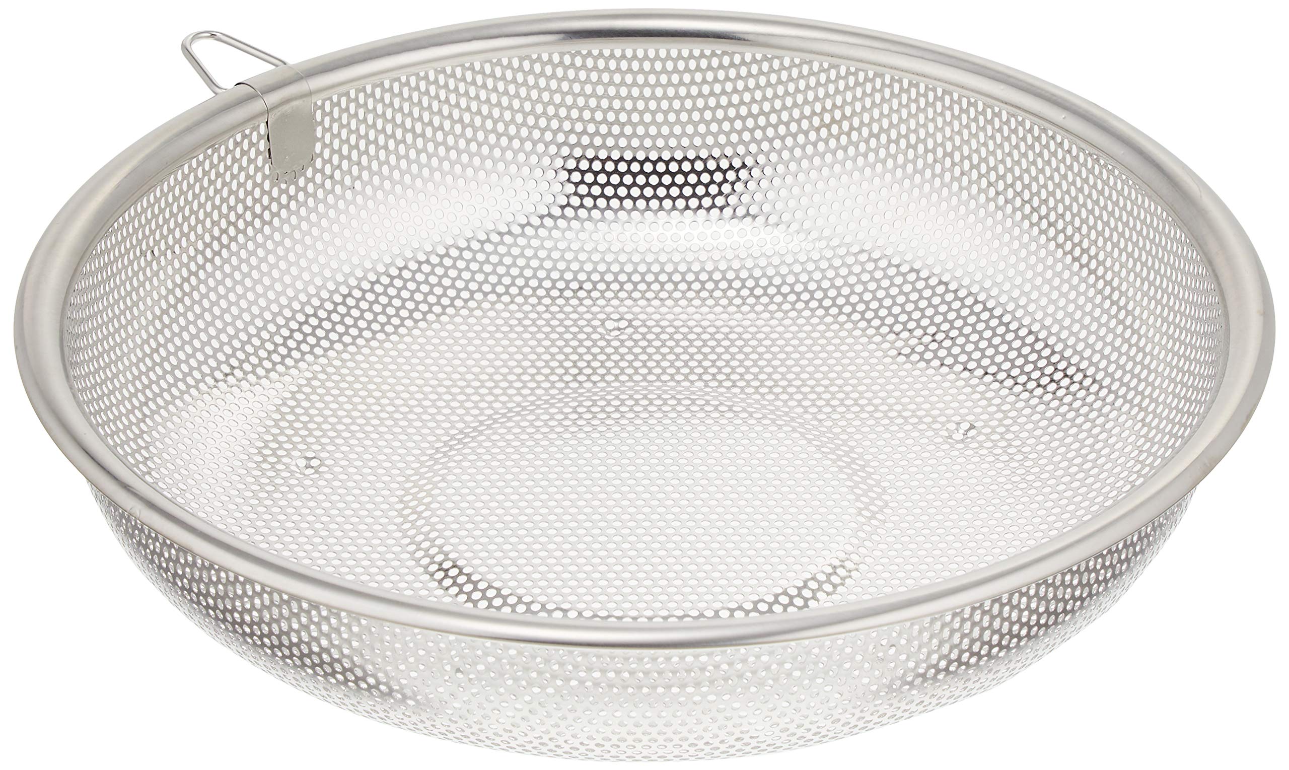 

Pearl Metal 24cm Stainless Steel Shallow Punched Colander, At Aqua, HB-4117, Silver