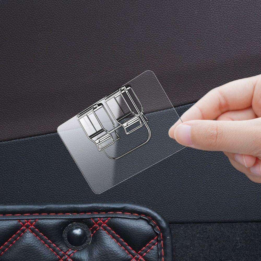 10pcs Wall-mounted Transparent Hanging Shelf Hook Traceless Strong Self Adhesive Hooks  Bedroom