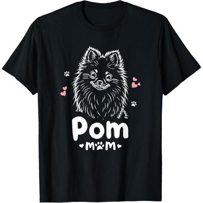 Pom Mom Pomeranian Dog T-Shirt for Men Women