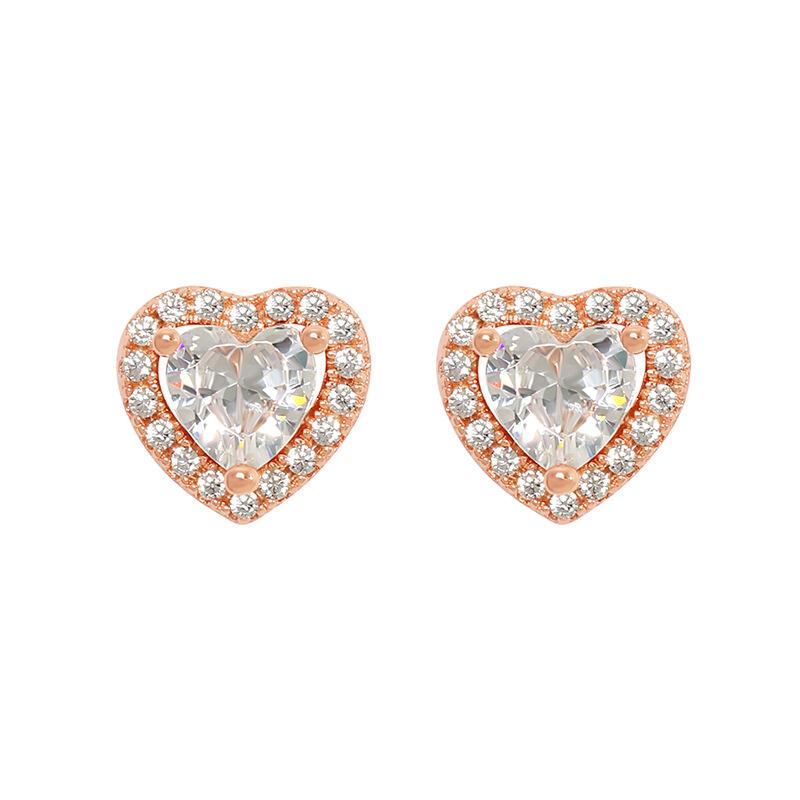 Simple Little Princess Heartbeats Heartbeats Small Fresh Sweet Love Earrings