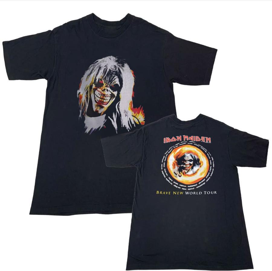 

Футболка Iron Maiden Brave New World Tour 2000 – Футболка хэви-метал группы 4XL