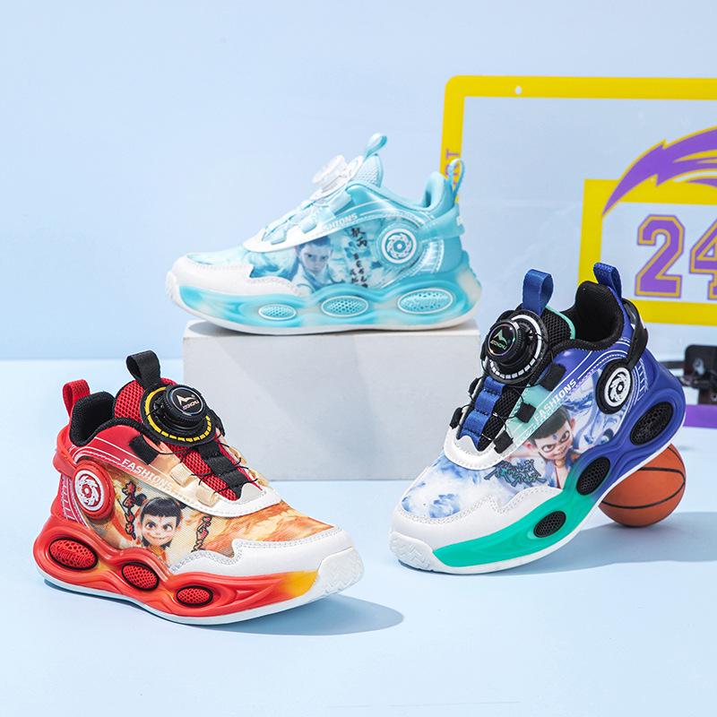 Nezha Boys Shoes 2025 Spring and Autumn Mesh Classmates Boys Sports Shoes Middle and Older Children Running Shoes Children's Sports Shoes