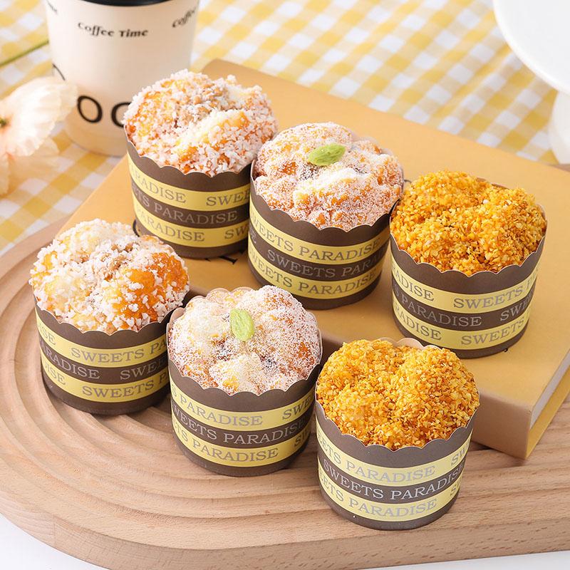6Pcs Fake Cake Simulated Bread Artificial Dessert Ornament Pography Props Home Christmas Decoration Window Display