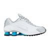 Shox R4 Metallic Silver White Blue Lagoon