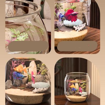Plastic Ecological Tank Ultra Clear Creative Landscape Fish Tank Anti-broken Transparent Fish Bowl Living Room