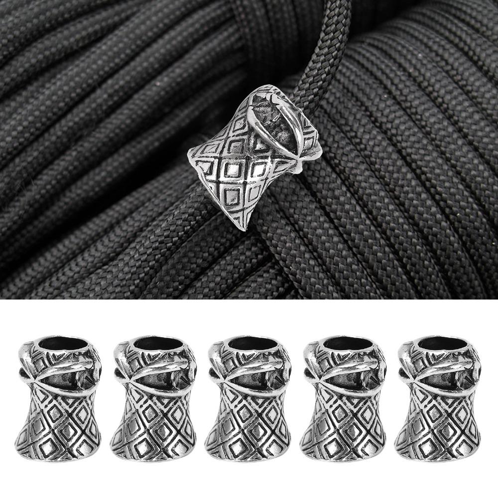 10Pcs Large Hole Anti Lost Lanyard Bead Zinc Alloy Non Slip Lanyard Bead  for Umbrella Rope