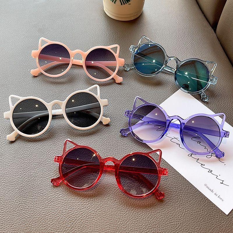 New Fashionable Children Sunglasses Cute Cat Eyeframe Boys and Girls Trendy Dressing Baby Outdoor Decoration Eyewear Uv400