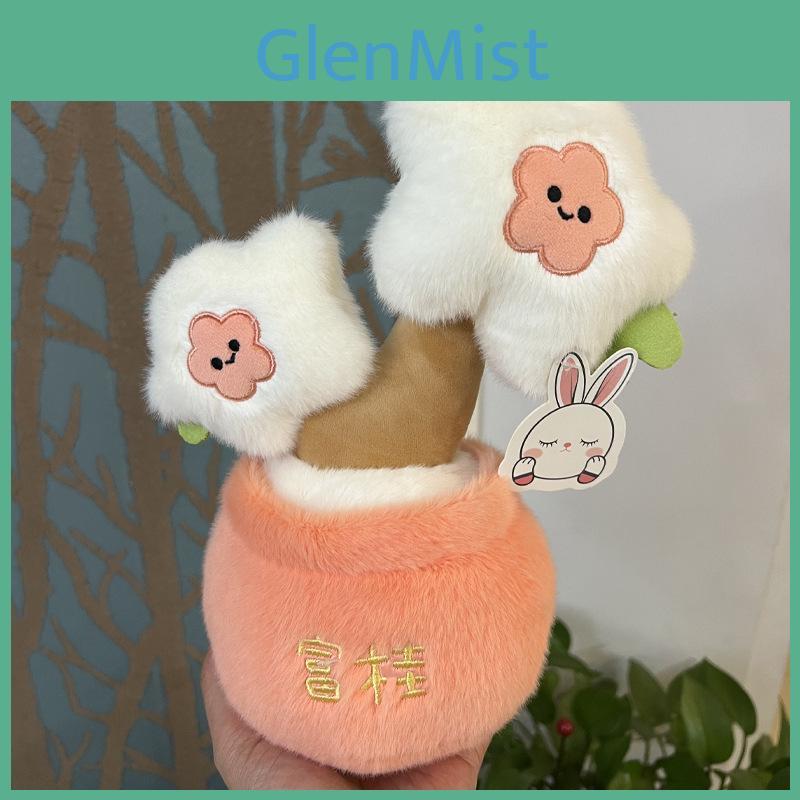 Plush Plant Decor With Emotive Tree Figurine For Home And Gift Use