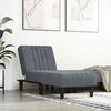 VidaXL Chaise Longue Dark Grey Velvet 352827