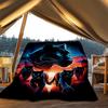 1pc Panther Family Throw Blanket Polyester Fiber, Lightweight Flannel, Soft & Warm, All Season Use for Outdoor, Camping