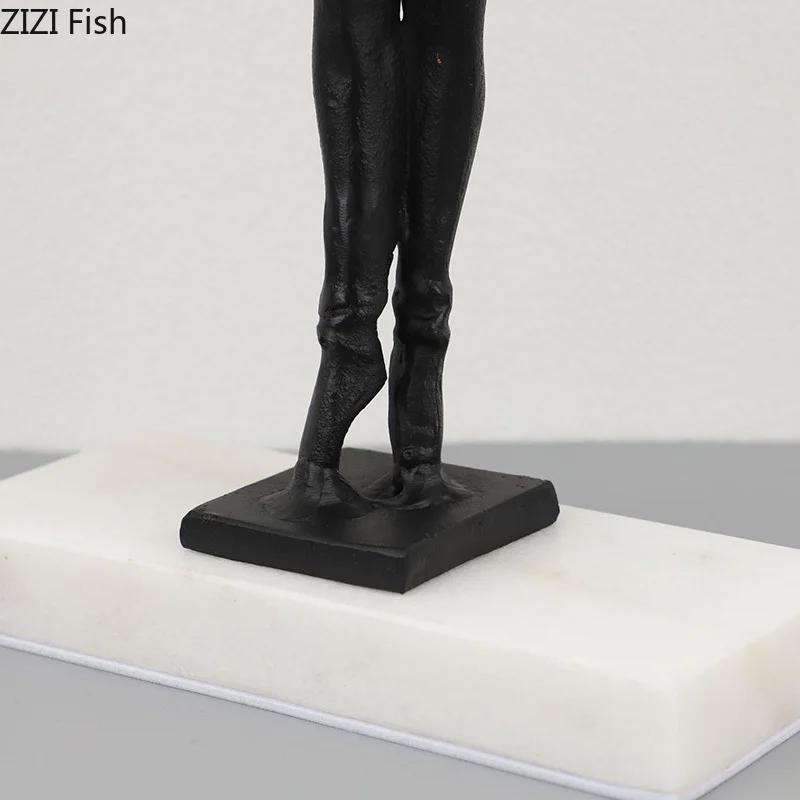 Creative Ballet Dancer Figures Statue Desk Decoration Ornaments Golden Ballerina Character Sculpture Room Aesthetic Decor