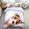 Cute Little White Dog Pattern 3D Printed Duvet Cover Polyester Luxury Bedding Set Soft Comfortable Quilt Cover Set Pillowcase