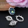 Achat Stein Krappenfassung Ovales Tablett für DIY Schmuck