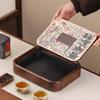 Walnut Finish Wood Kung Fu Tea Tray with Water Storage