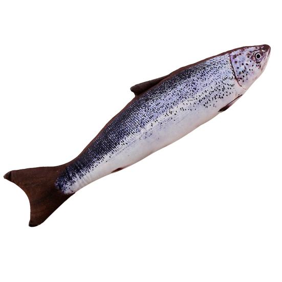 

Pet Cats Artificial Plush Fish Shaped Catnip Dental Teeth Care Clean Chewing Toy S Salmon