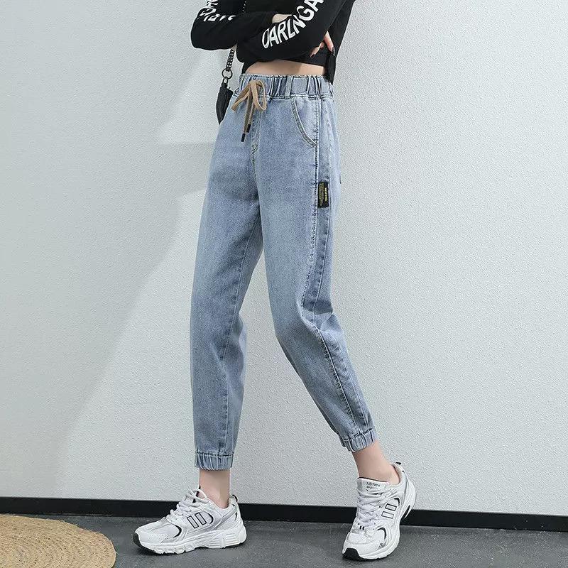 Harem Pants Vintage High Waist Woman Jeans Ankle Length Mom Jeans Denim Pants for Women Clothes High Waisted Jeans