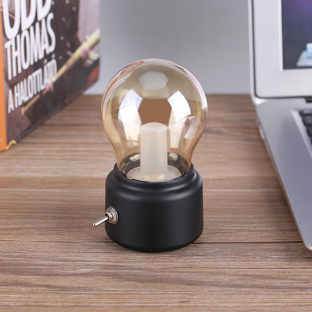   Retro LED Night Light USB Rechargeable Night Light Gold