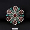 Fulok Court Brooch Femininity Metal Crystal Badge Pin Suit Coat Accessories