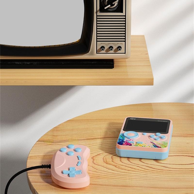 Portable Handheld Game Console Build In 500 Classical Game Rechargeable Battery Small Design for Kids Adults Travel